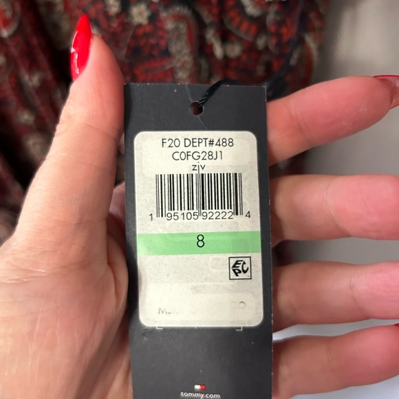 Tommy Hilfiger pleated paisley midi dress - Picture 4 of 4